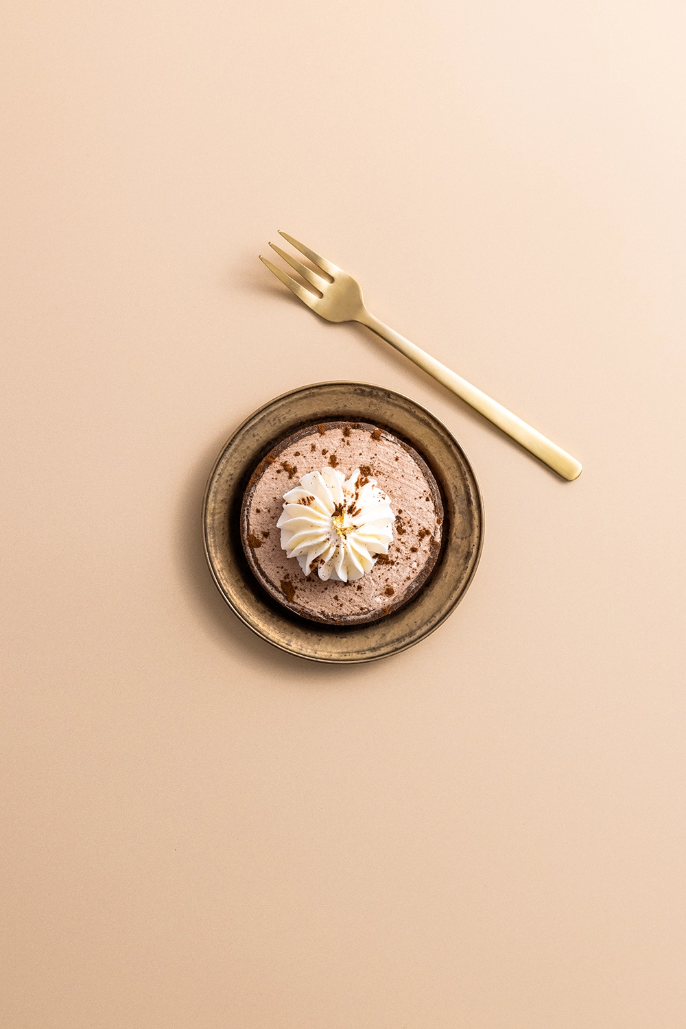 Beige effen foto backdrop voor product fotografie en food styling