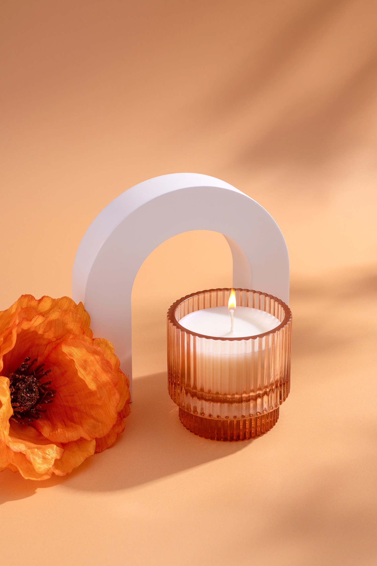 Perzik effen kleur fotoachtergrond voor product & food fotografie