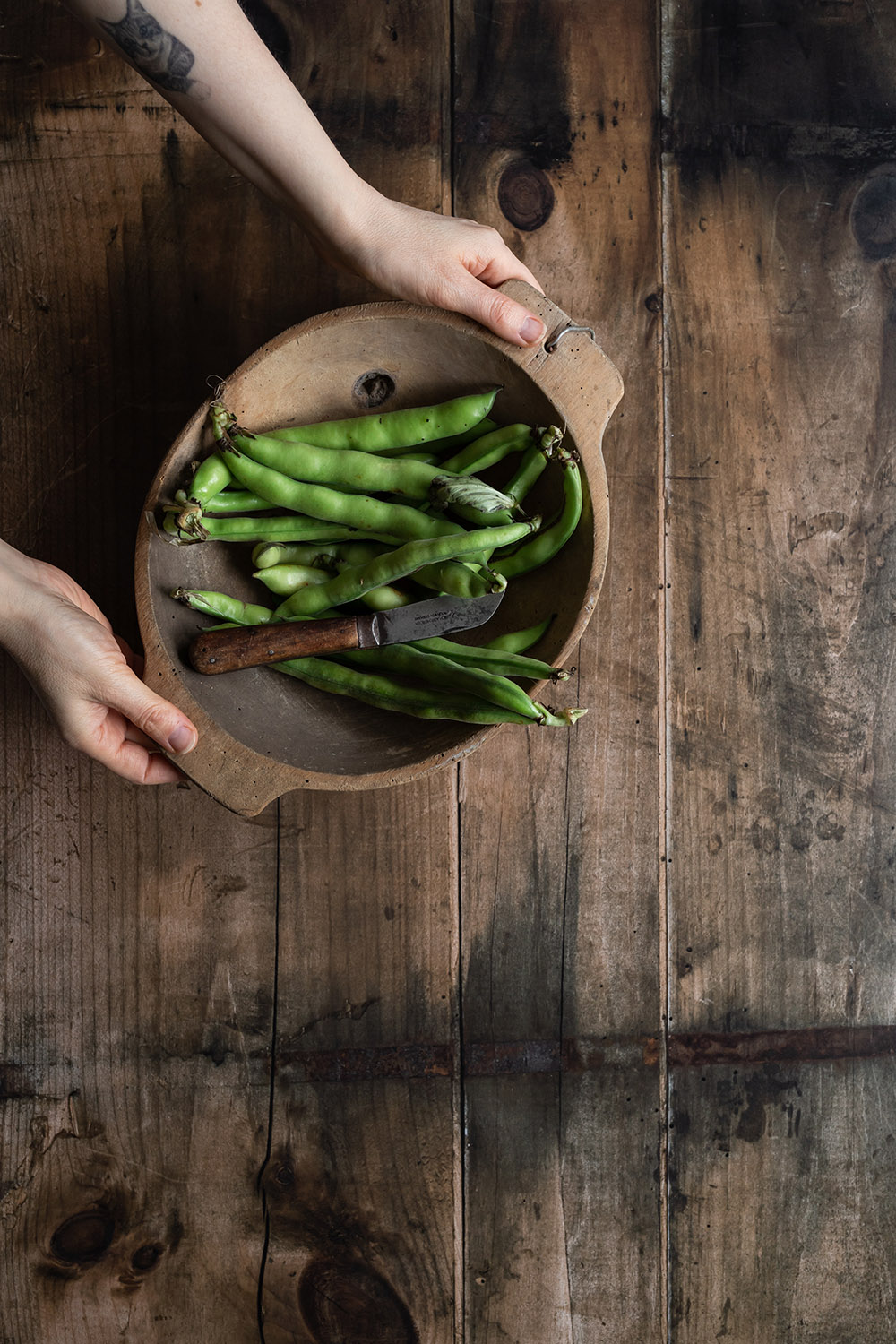 Houten fotografie achtergrond voor food styling en fotografie