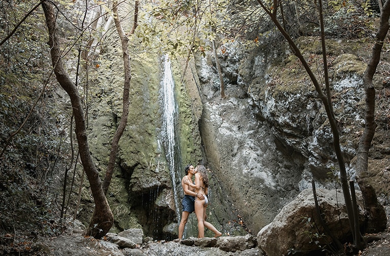 Ambelos waterval, Samos, Griekenland