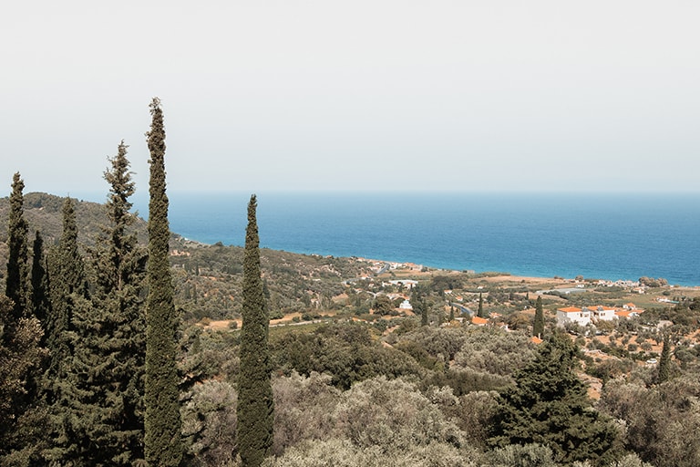 Uitzicht Pnaka, Samos, Griekenland
