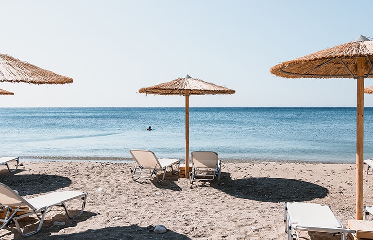 Heerlijk rustig Tripidi beach in Kambos, Samos, Greiekenland