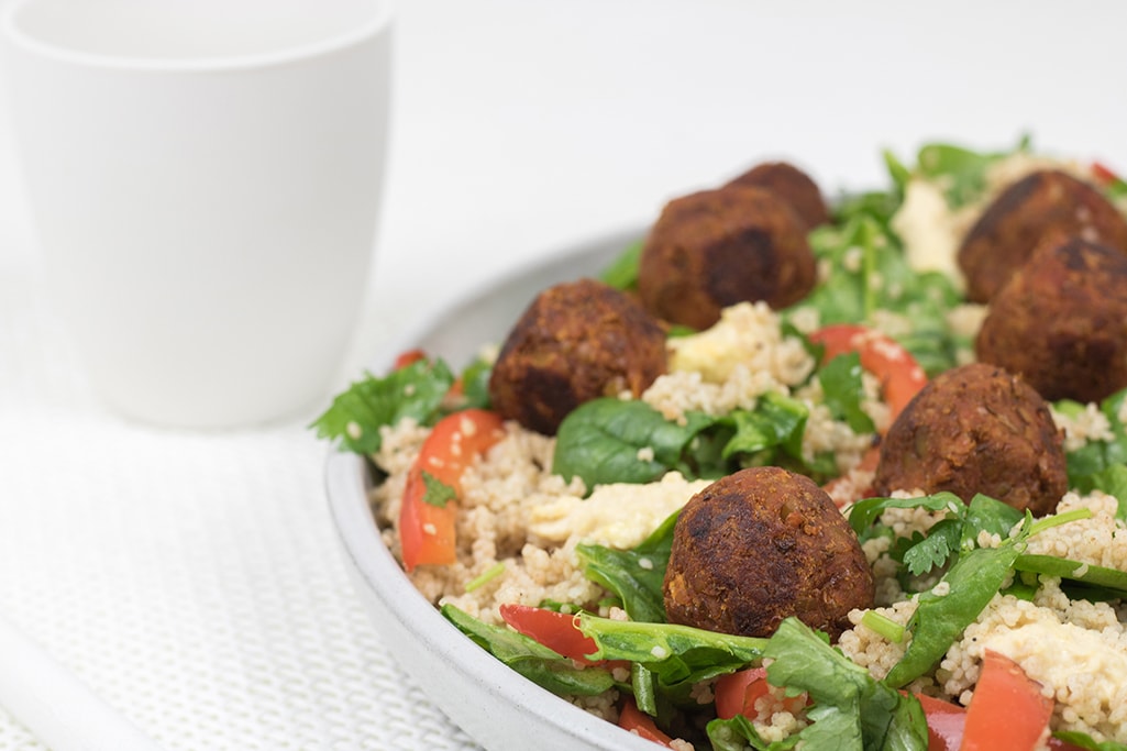 Linzenballetjes met couscous salade