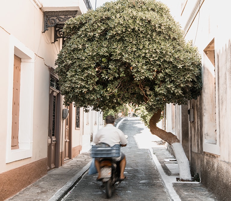 Fotogenieke straatjes, Pythagorion, Samos, Griekenland