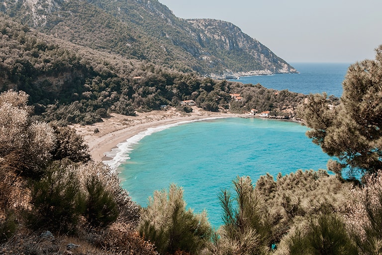 Baai Megalo Seitani, Samos, Griekenland