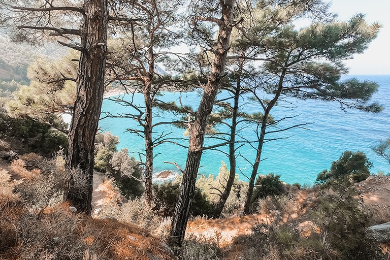 Megalo Seitani, één van de afgelegen stranden op Samos, Samos, Griekenland