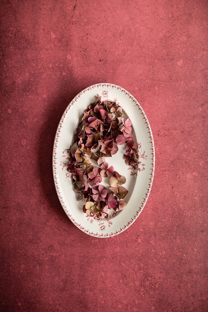 Bordeaux vinyl achtergrond voor foodstyling en fotografie