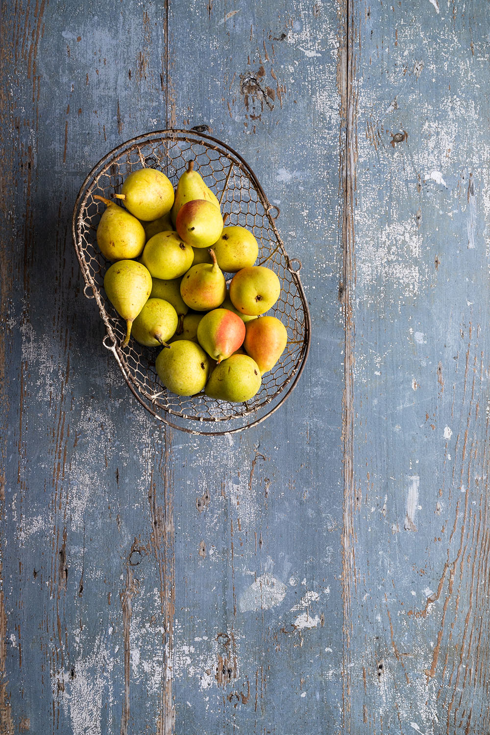 Blauw houten vinyl backdrop voor food fotografen en stylisten