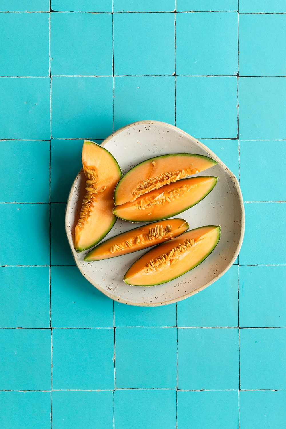 Fotografie achtergrond met tegel print in zomers Bahama's blauw