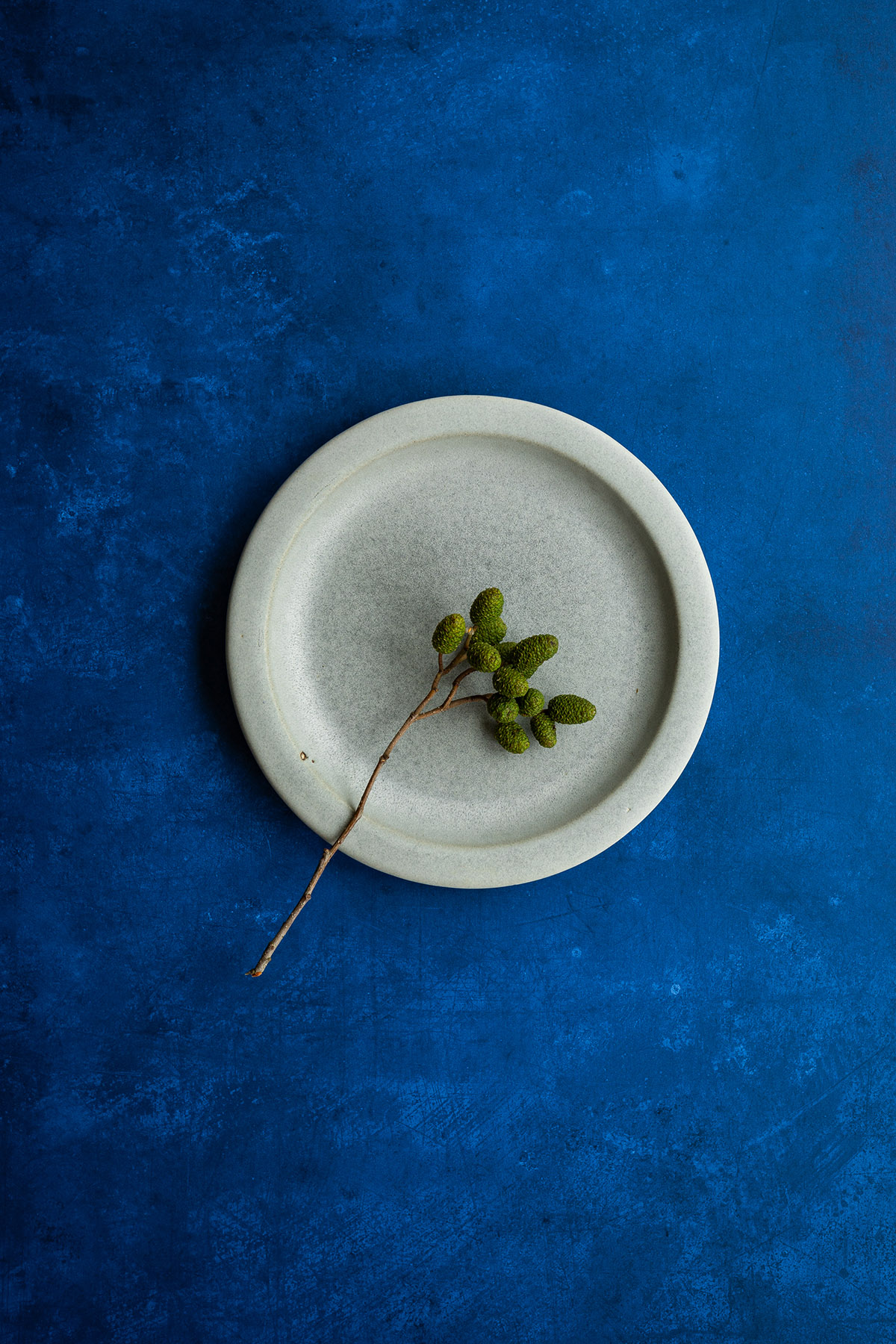 Donkerblauwe fotografie backdrop geprint op vinyl