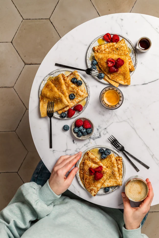 Restaurant fotografie ondergrond met tijdloos marmer textuur