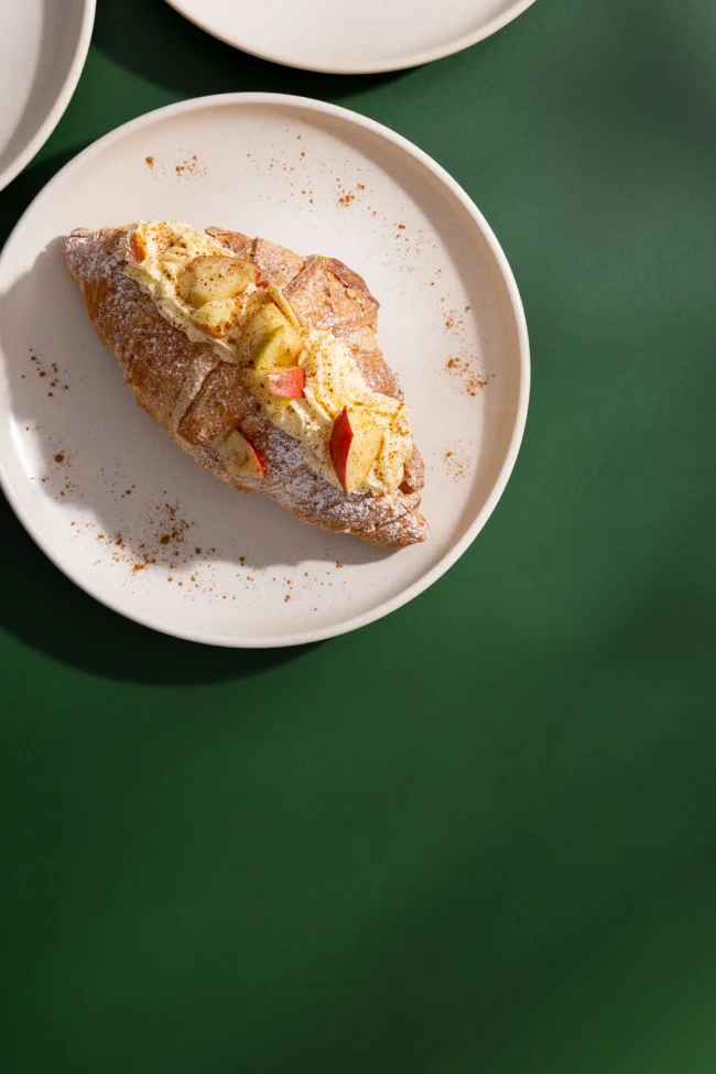 Foodstyling achtergrond groen effen geprint op oprolbaar vinyl