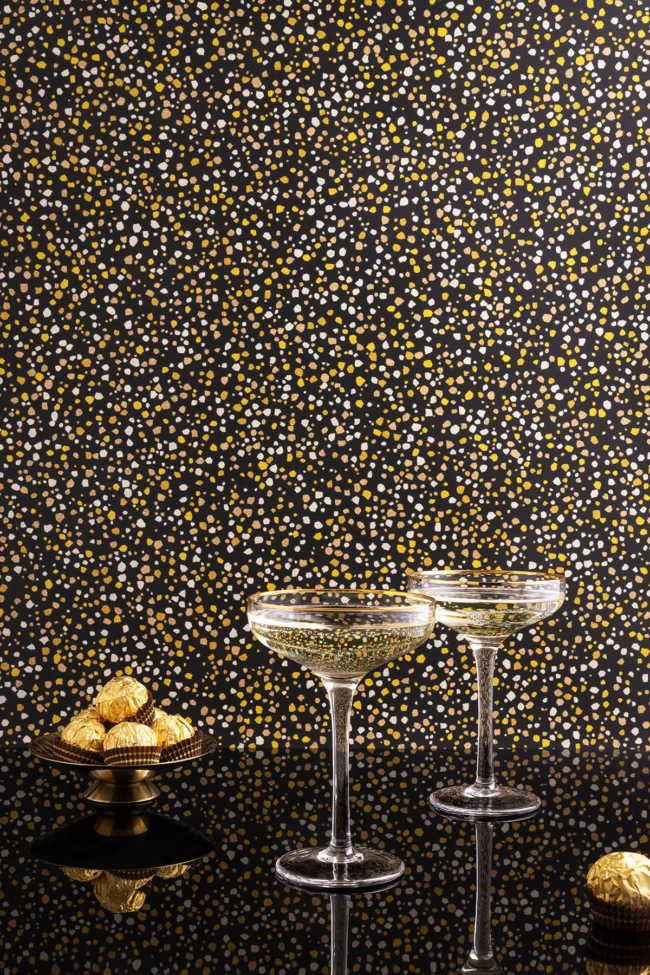Terrazzo zwart fotostudio achtergrond | Luxe feestelijke fotografie